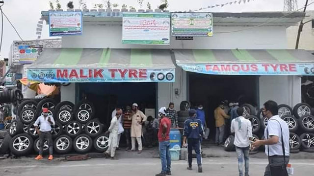 Jamiat Ulama newly created tyre market
