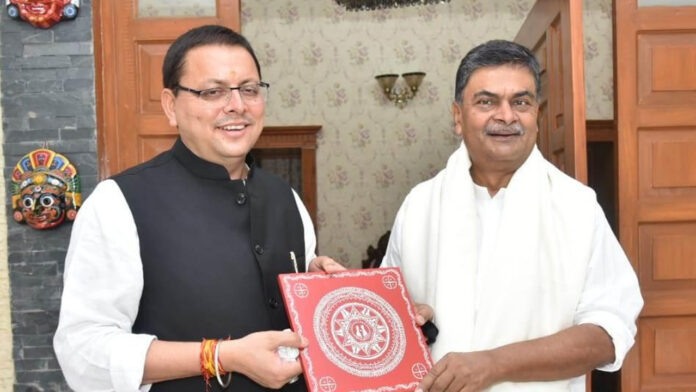 CM Dhami meet Energy Minister RK Singh