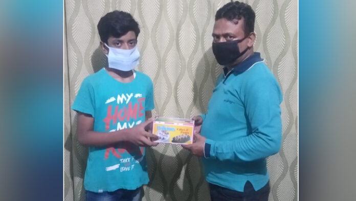 Celebrated birthday by distributing kits to children