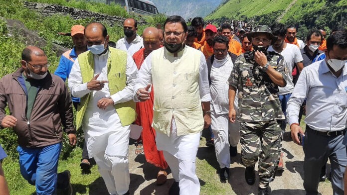 CM Dhami visited disaster affected village Jumma