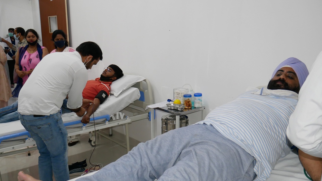 Blood donation camp organized in Subharti Hospital