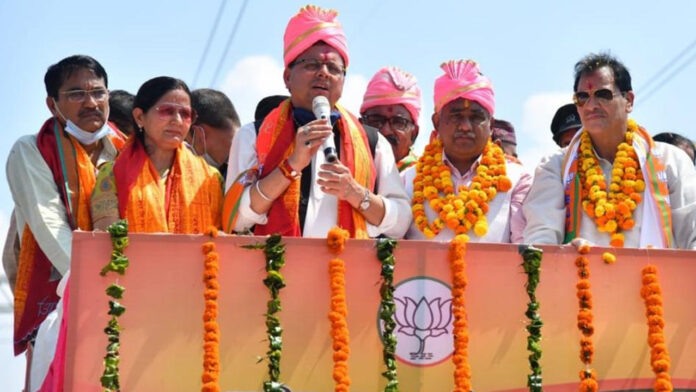 CM Dhami attended Jan Ashirwad rally