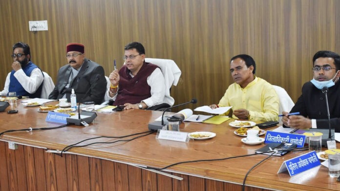 CM Dhami reviews disaster relief works