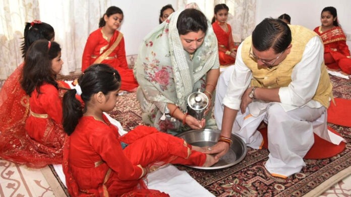 CM Dhami did Kanya Puja