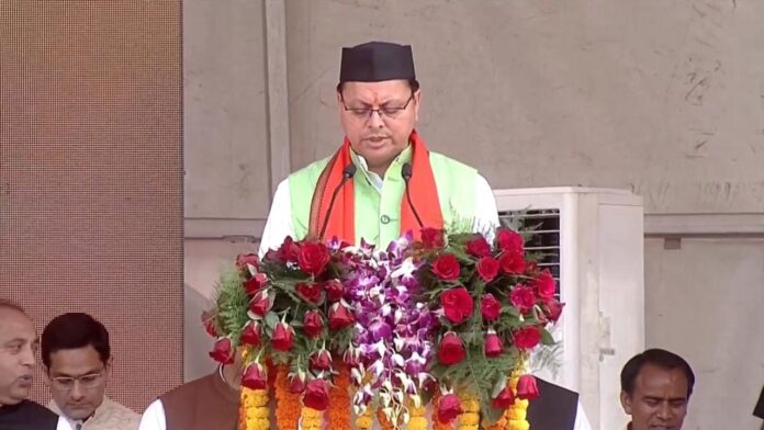 Chief Minister Dhami took oath as the 12th Chief Minister of the state