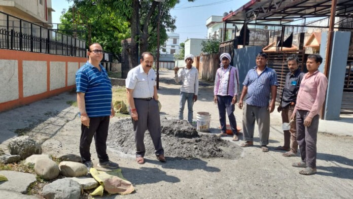 People engaged in building their roads