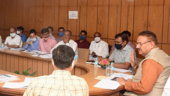 Ganesh Joshi took review meeting of Rural Development Department