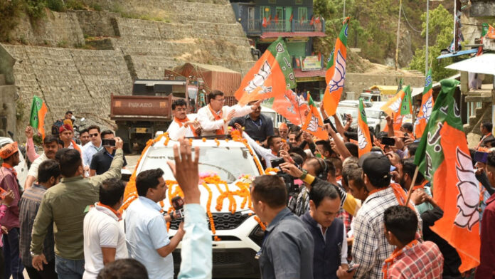 CM Dhami roadshow before nomination