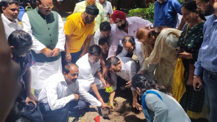 Karan Mahara planted saplings on Harela festival