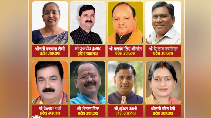 BJP state president Mahendra Bhatt announced his team