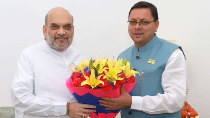 Dhami made a courtesy call on Union Home Minister Amit Shah
