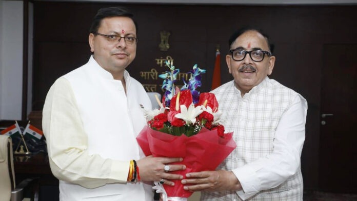 CM Dhami meets Union Industries Minister