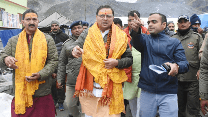 CM Dhami inspects the ongoing reconstruction works