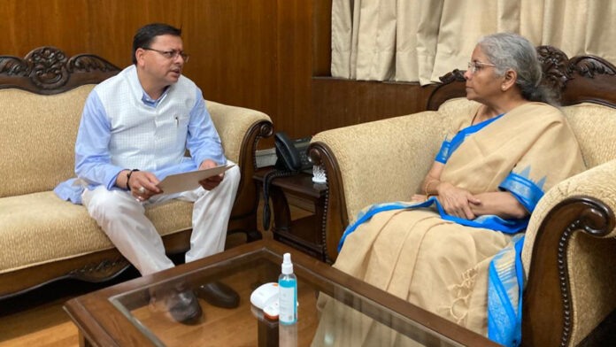 CM Dhami met Union Finance Minister Nirmala Sitharaman
