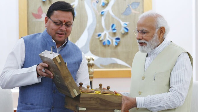 CM Dhami made a courtesy call on PM Modi