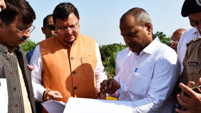 CM Dhami inspected flood affected areas