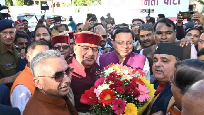 Minister Ganesh Joshi congratulated the top leadership