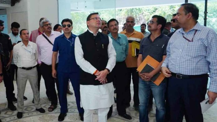 CM Dhami inspected Uttarakhand Niwas in New Delhi