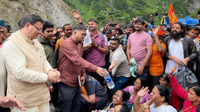 CM Dhami inspected the heavy rain affected areas