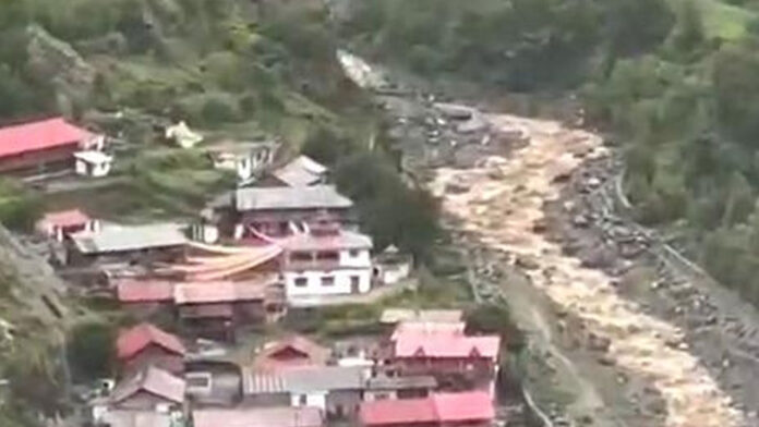 25 feet of debris in Dharali