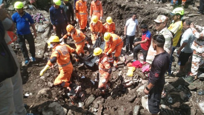 Mother and children died after being buried under rubble